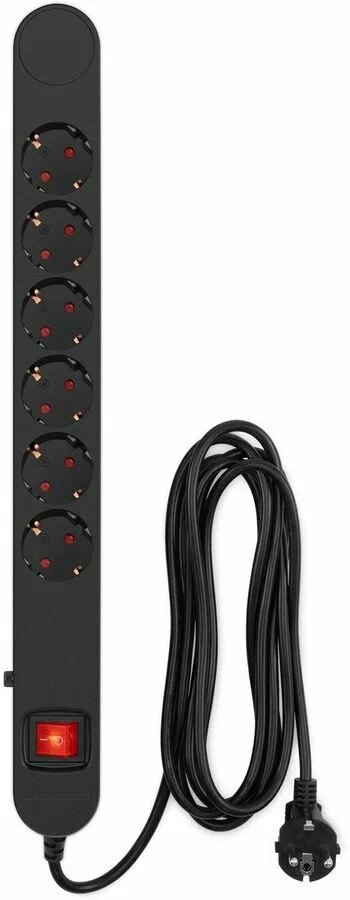 Сетевой фильтр Ippon NF-EU-3-10 3м 6 розеток черный (коробка)