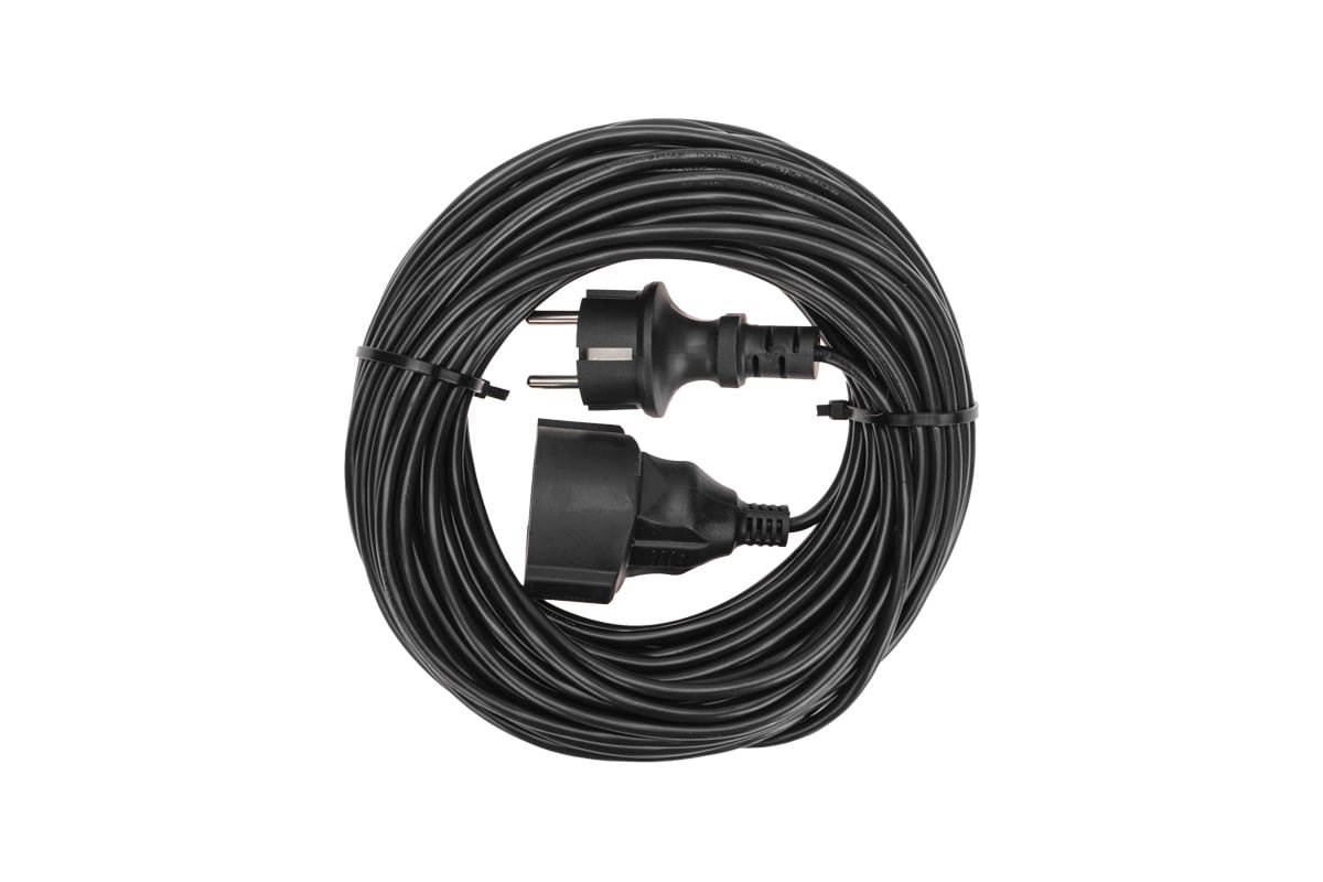 Удлинитель силовой PROconnect PROc-Uc 13-4910 2x0.75кв.мм 1розет. 20м ПВС 6A без катушки черный