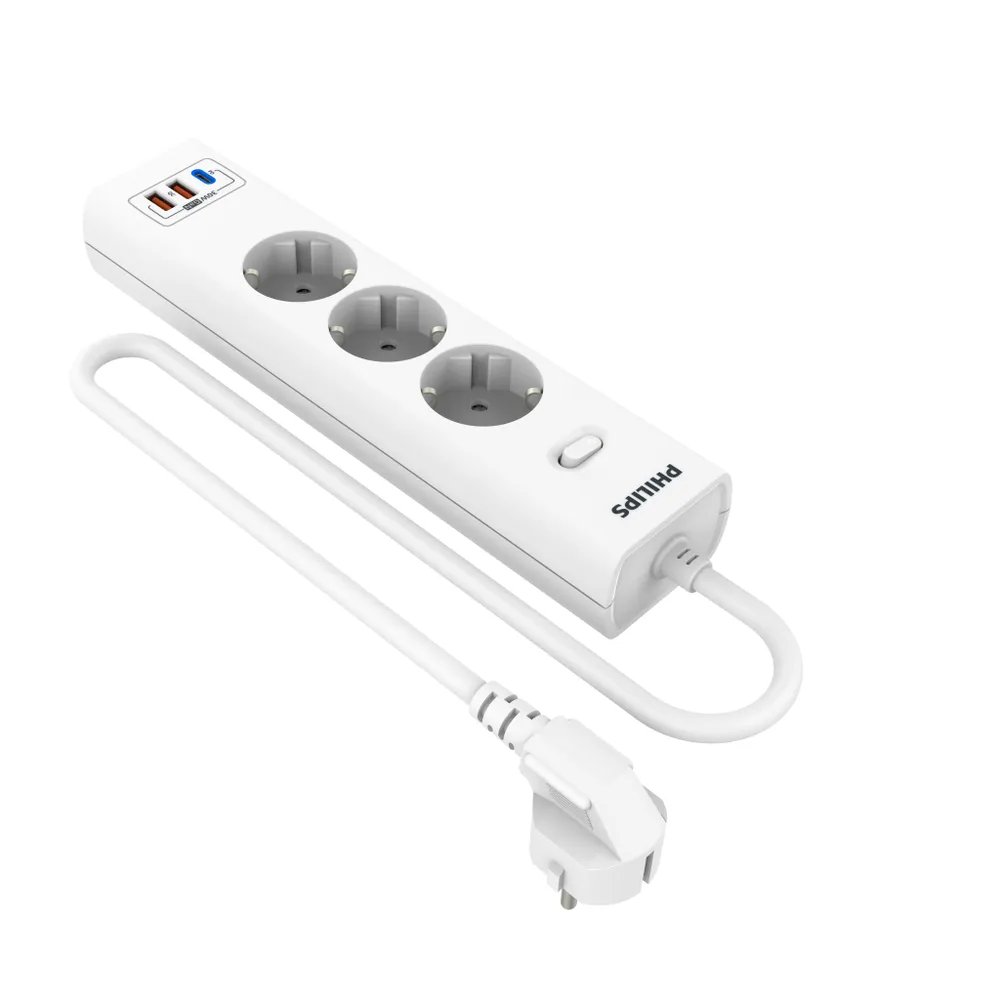 Сетевой фильтр Philips CHP8236WB/51 3м, 3 розетки белый (коробка)