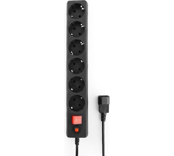 Сетевой фильтр Гарнизон ECL-5-UPS-B-1.8 5р, 10А, 1.8м черный