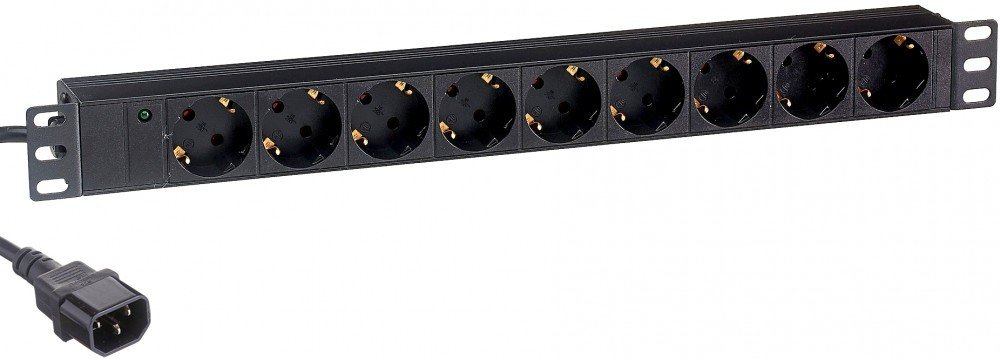 Сетевой фильтр Exegate EX280852RUS ServerPro PDU-19H906 Al-9S-C14-2.5, 19",1U,алюм, 9Schuko, кабель с C14 2.5м