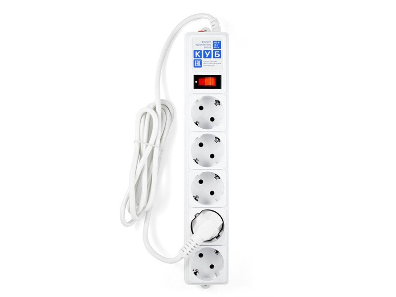 Сетевой фильтр Powercube SPG-B-15-WHITE 5м (5 розеток) белый (коробка)