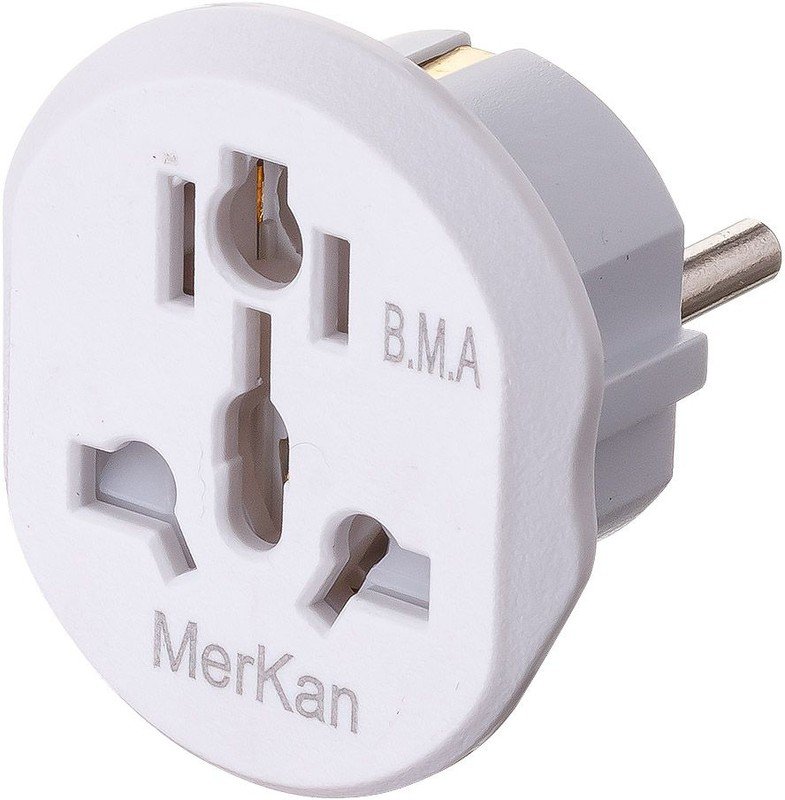 Переходник универсальный на европейскую вилку MerKan 16А (OEM) белый