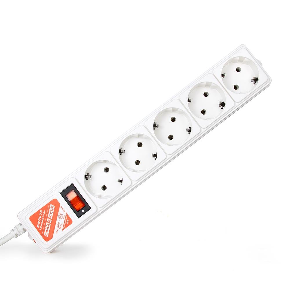 Сетевой фильтр Powercube SPG-B-10-WHITE 3м (5 розеток) белый (коробка)