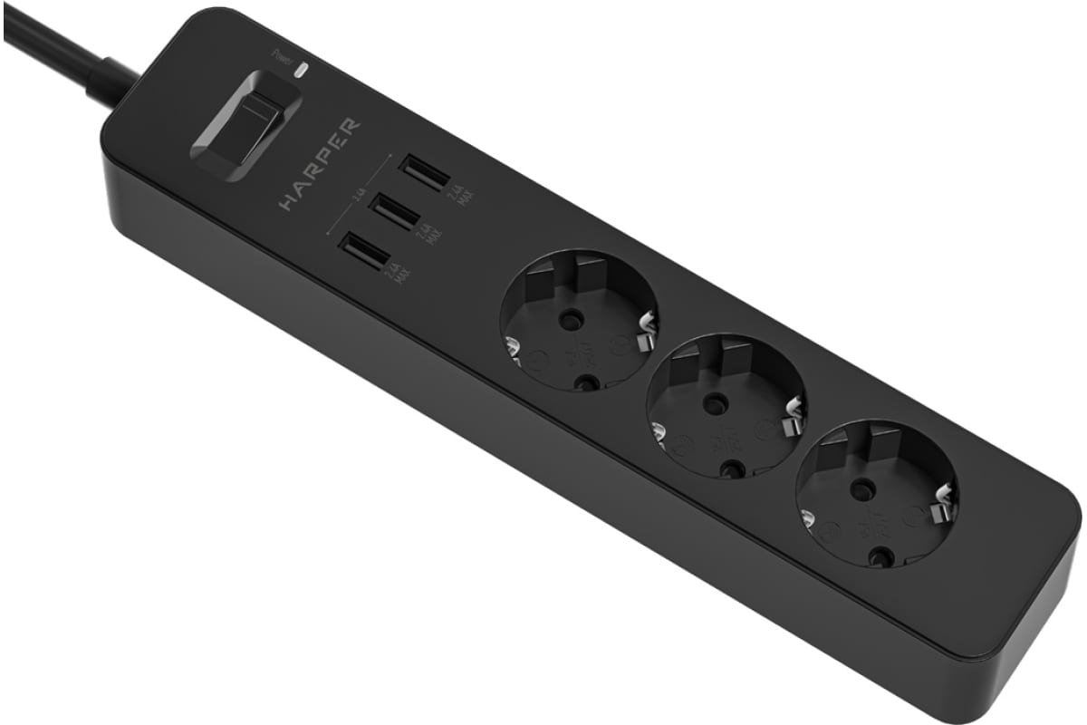 Сетевой фильтр HARPER UCH-315 H00003418 Black