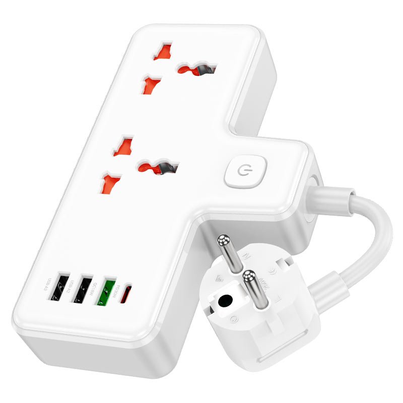 Сетевой удлинитель HOCO AC12A Reise 2-position expansion socket(PD30W/1C3A)(EU)