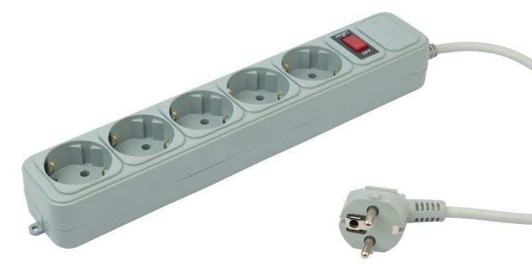 Сетевой фильтр PC Pet AP01006-5-G 5м (5 розеток) серый