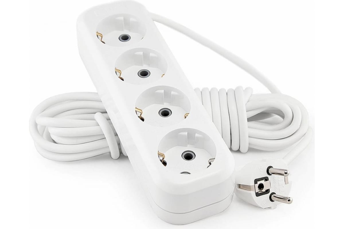 Сетевой удлинитель LUX У4-Е-05 4-местный с з/к (250В,16А,5м)