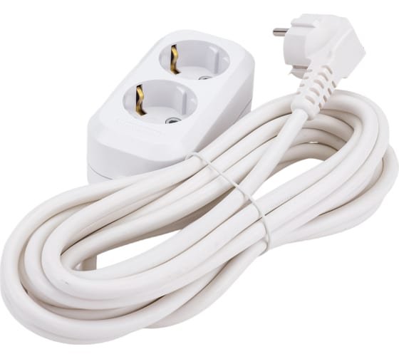 Удлинитель UNIVersal 1719 E-302а ПВС 3/1,5 2гнезда с заземлением, 5м, еврослот