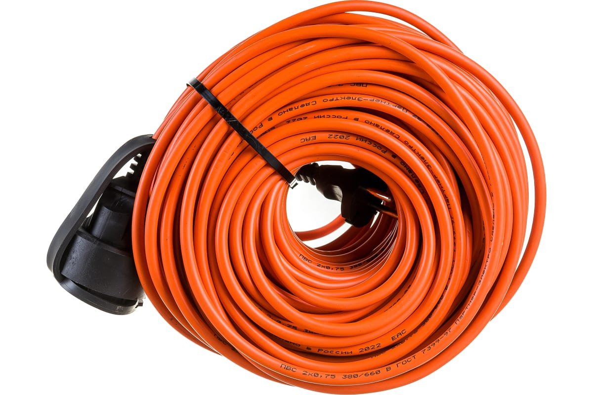 Удлинитель Gigant PE-017 шнур б/з ПВС 2х0,75 6A 50м IP 44