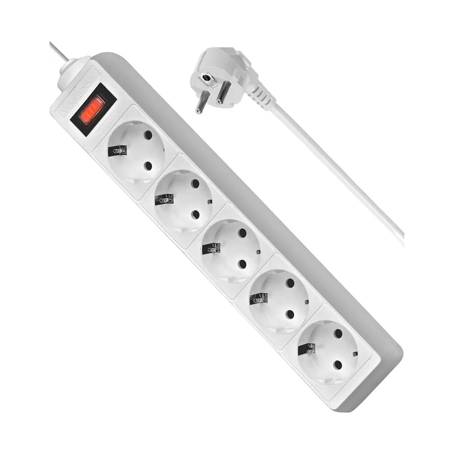 Сетевой фильтр Defender ES, 5 розеток, 5 м (white) (220284)