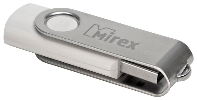 Flash Drive 32GB USB 2.0 Mirex Swivel, Белый (13600-FMUSWT32)