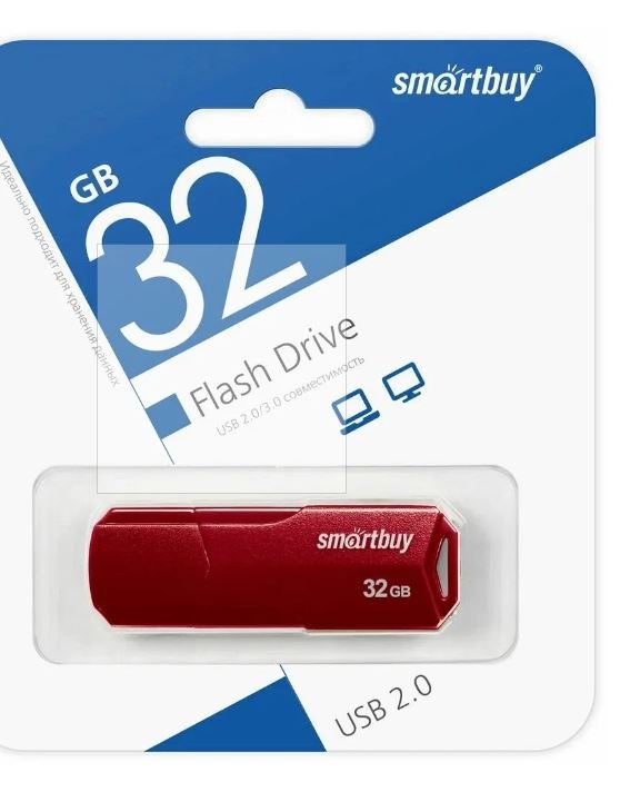 USB-флешка SmartBuy Clue (SB32GBCLU-BG) 32GB Burgundy