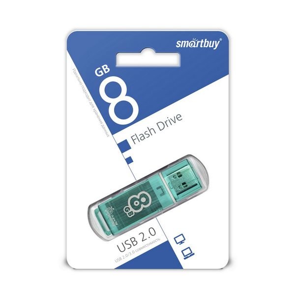 Флешка SmartBuy 8Gb USB Drive USB2.0 Glossy series Green (SB8GBGS-G)