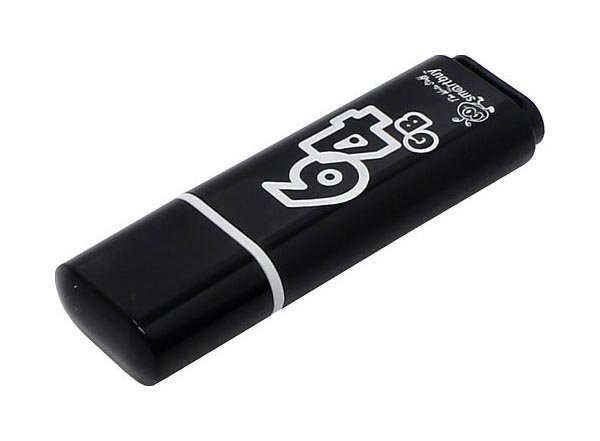 USB-флешка Smartbuy 64Gb Glossy series Black SB64GBGS-K