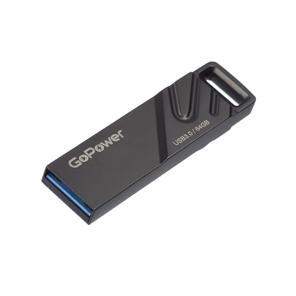 USB-флешка GoPower Titan (00-00025967) 64GB USB3.0 металл черный графит
