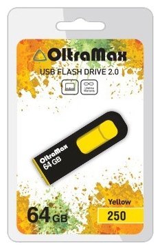 USB-флешка OLTRAMAX OM-64GB-250-желтый