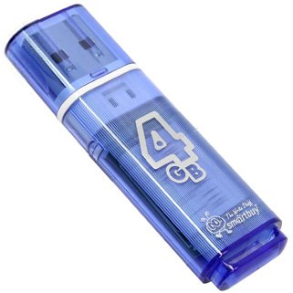 USB-флешка Smartbuy 4Gb Glossy series Blue (SB4GBGS-B)