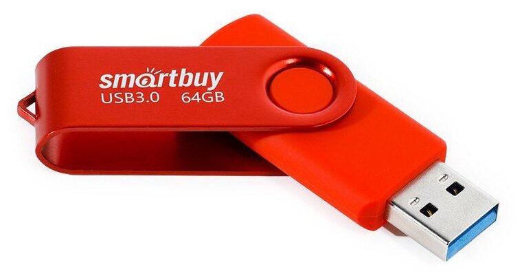 USB-флешка SMARTBUY (SB064GB3TWR) UFD 3.0/3.1 064GB Twist Red красный