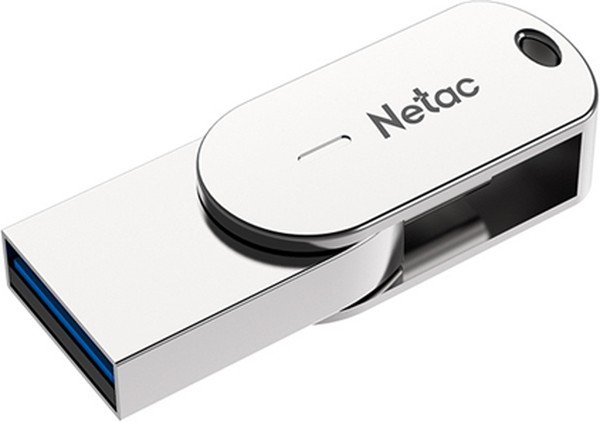 USB-флешка Netac U785C 32GB USB3.0+TypeC серебристый (NT03U785C-032G-32PN)