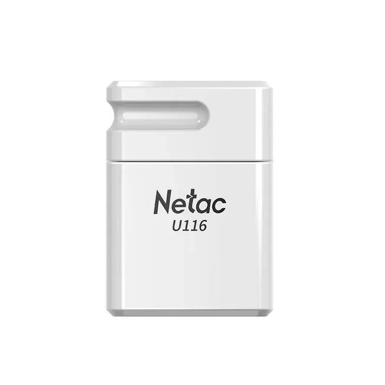 USB-флешка Netac U116 NT03U116N-008G-20WH 8Gb, USB2.0, миниатюрная пластиковая белая
