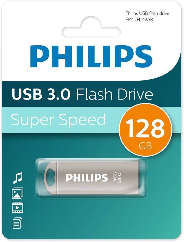 USB-флешка PHILIPS FM12FD165B/97 128GB Iron 3.0 128GB, USB 3.0