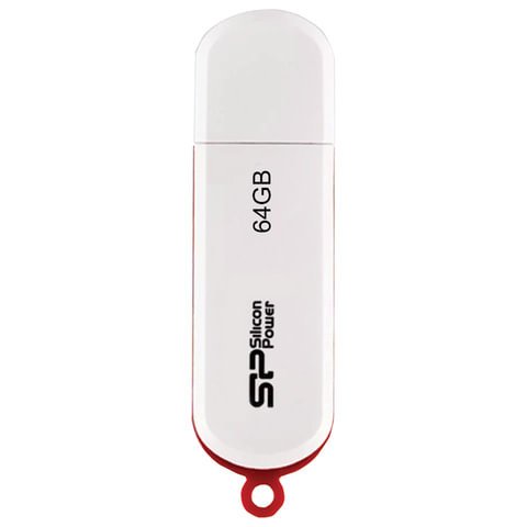 Flash Drive 64G USB 2.0 SiliconPower LuxMini 320 White (SP064GBUF2320V1W)