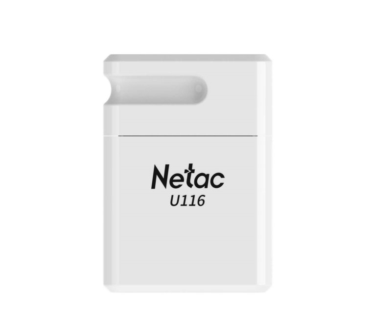 Флеш Диск Netac U116 64Gb <NT03U116N-064G-32WH>, USB3.0, миниатюрная пластиковая белая