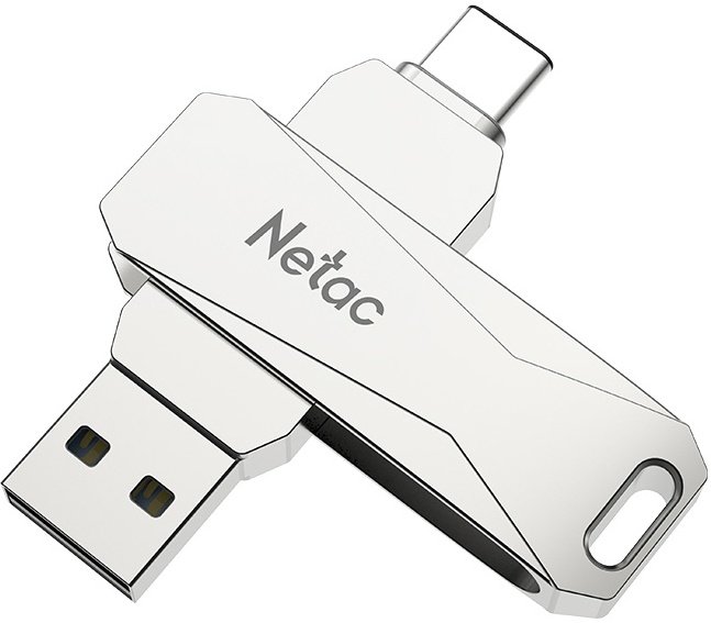 USB-флешка Netac U782C 128GB USB3.0+TypeC серебристый (NT03U782C-128G-32PN)