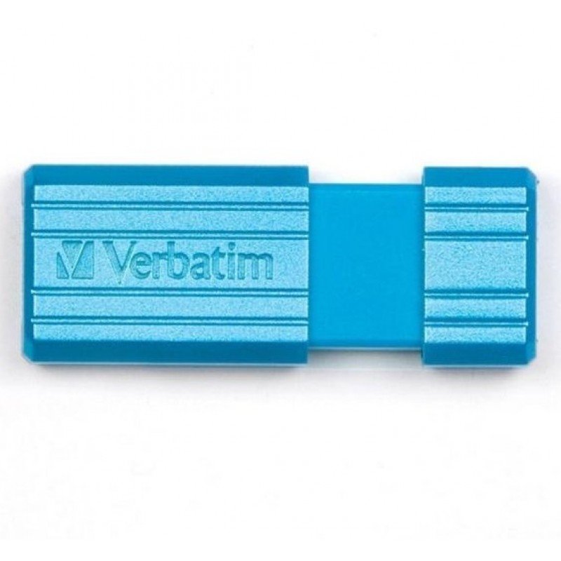 Flash Drive 8G USB 2.0 Verbatim Pin Stripe Caribbean Blue (47398)