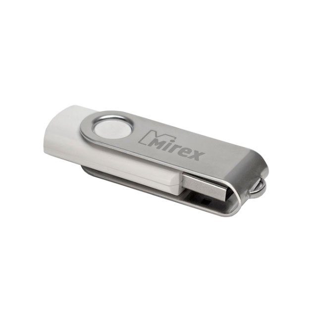 USB-флешка Mirex 13600-FMUSWT64 64GB Swivel, USB 2.0, Белый