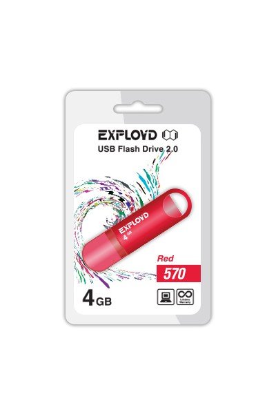 USB-флешка Exployd 4GB-570 красный