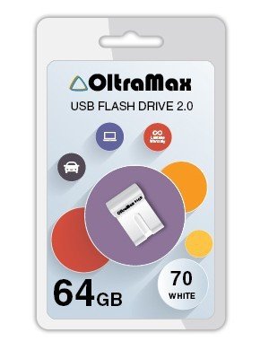 Flash Drive USB OLTRAMAX OM-64GB-70-белый