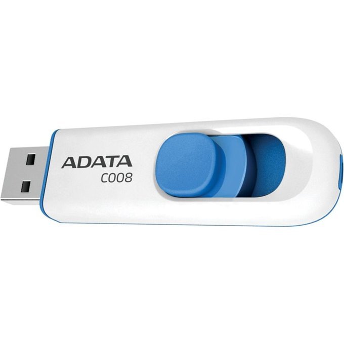USB-флешка A-DATA AC008-64G-RWE 64GB Classic C008, USB 2.0, белый