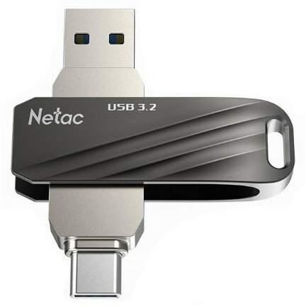 USB-флешка Netac US11 32GB USB3.0+TypeC черный (NT03US11C-032G-32BK)