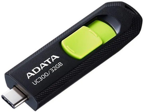 USB-флешка A-DATA UC300 (ACHO-UC300-32GRBK/GN) 32GB, Type-C