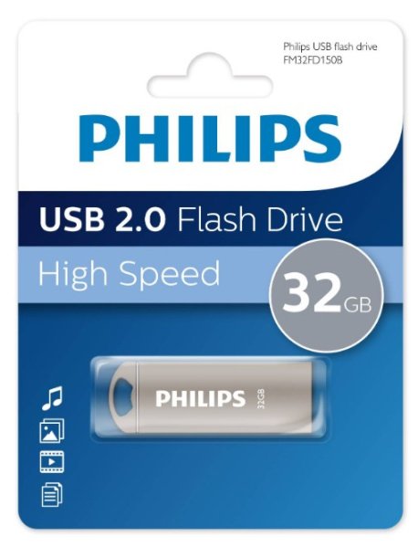 USB-флешка PHILIPS FM32FD150B/97 32GB Iron 2.0 32GB, USB 2.0