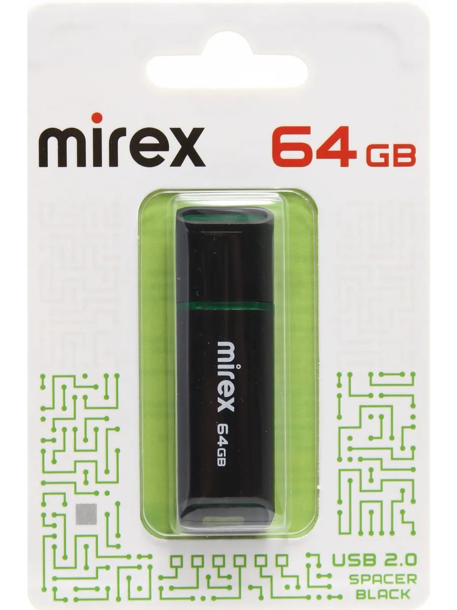 USB-флешка Mirex 13600-FMUSBK64 64GB Spacer Black