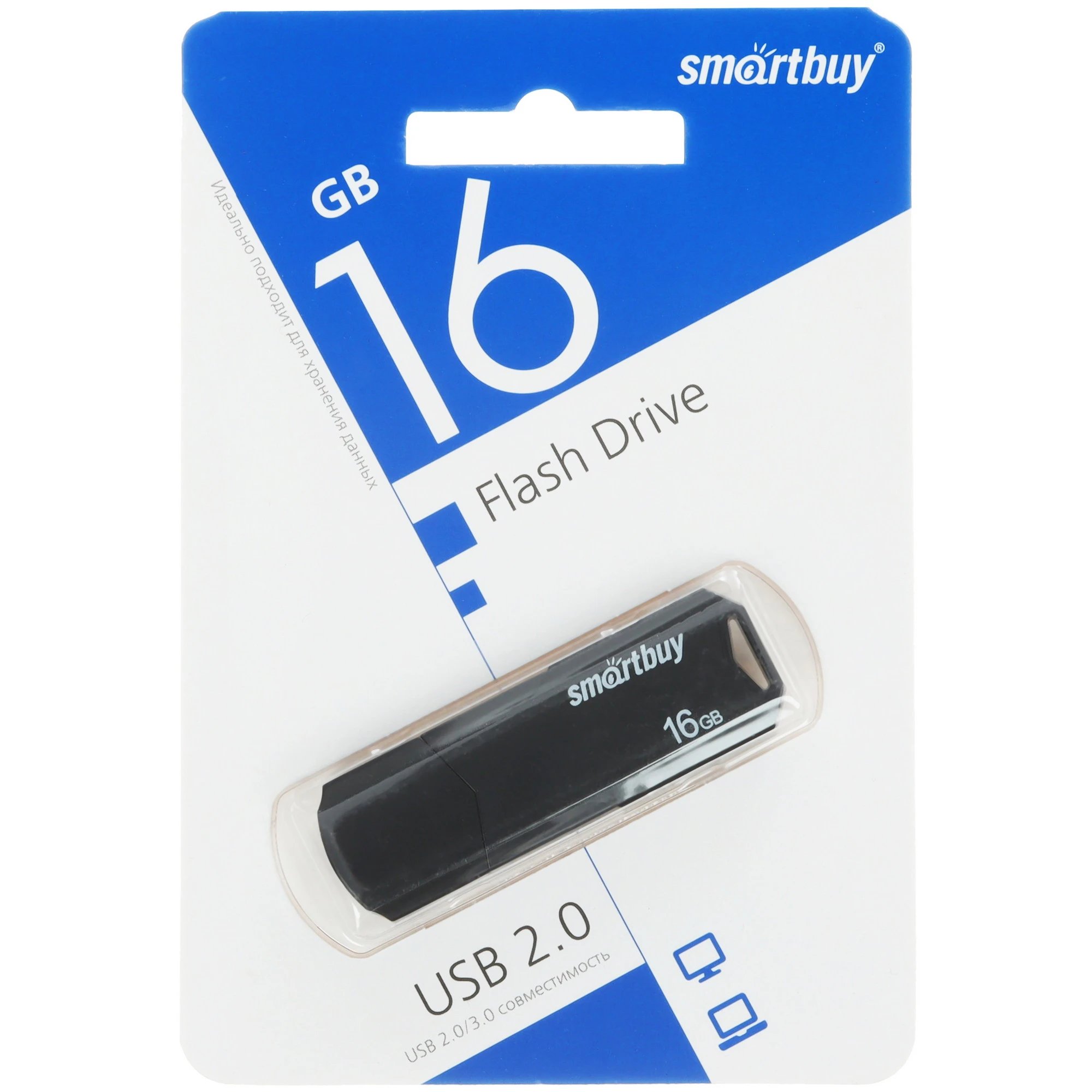 USB-флешка SMARTBUY SB16GBCLU-K Clue 16Gb USB 2.0 черный
