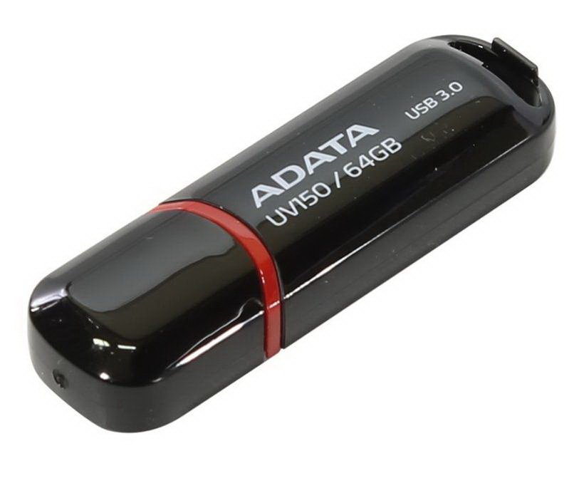 USB-флешка A-DATA AUV150-64G-RBK 64GB UV150, USB 3.0, Черный