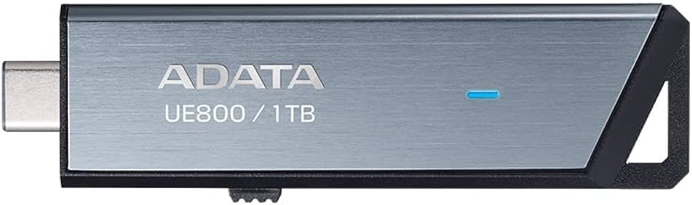 USB-флешка A-DATA Elite UE800 (AELI-UE800-1T-CSG) 1TB USB 3.2/TypeC, Серый, металлич.1000/1000 Mb/s