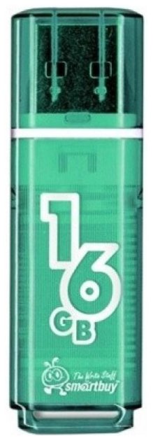 USB-флешка Smartbuy 16Gb Glossy series Green SB16GBGS-G