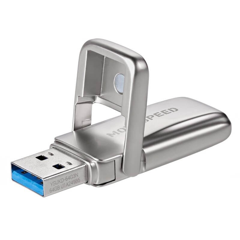 USB-флешка Move Speed YSUKD (YSUKD-64G3N) 64Gb USB 3.0, пластик, R/W-100/20 MB/s, серебряный