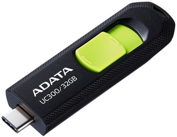 USB-флешка A-Data UC300 (ACHO-UC300-32G-RBK/GN) 32Gb Type-C USB3.2 черный/зеленый