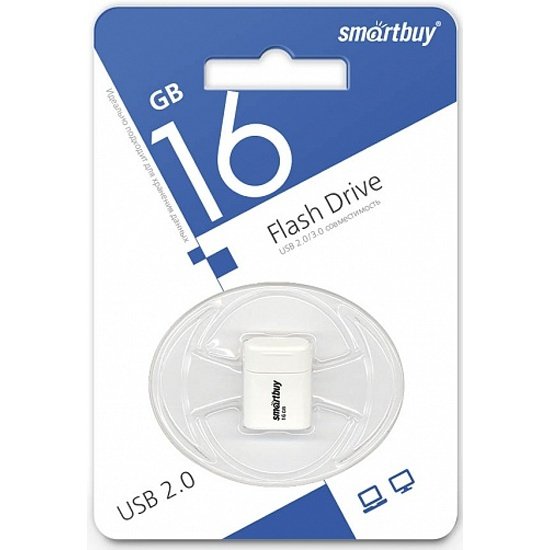 USB-флешка Smartbuy Flash Drive 16GB LARA White (SB16GBLARA-W)