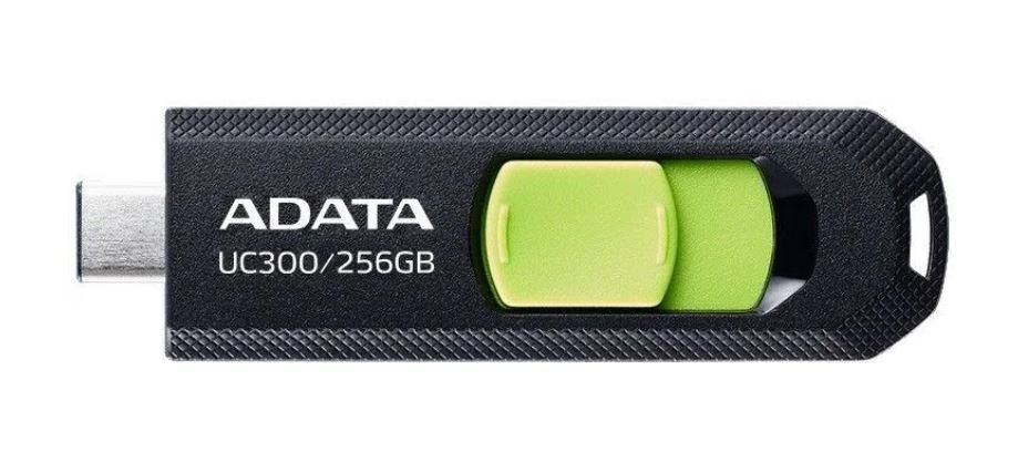 USB-флешка A-Data UC300 (ACHO-UC300-256G-RBK/GN) 256Gb Type-C USB3.2 черный/зеленый