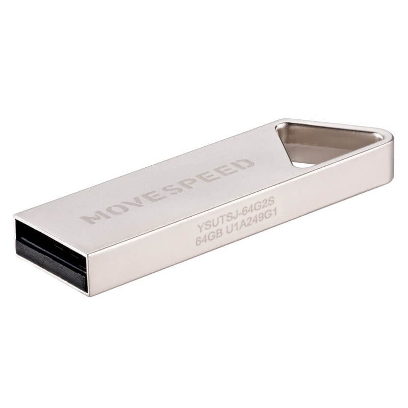 USB-флешка Move Speed YSUTSJ (YSUTSJ-64G2S) 64Gb USB 2.0, пластик, R/W-20/10 MB/s, серебряный