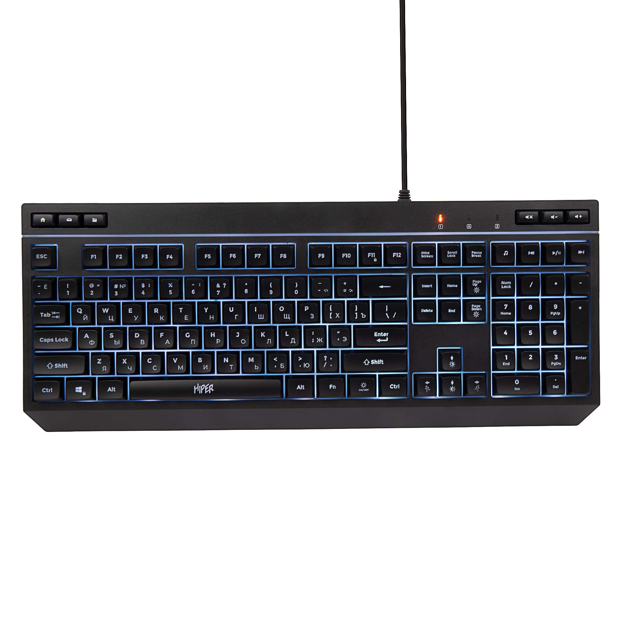 Игровая клавиатура HIPER GKEY-1100, черный