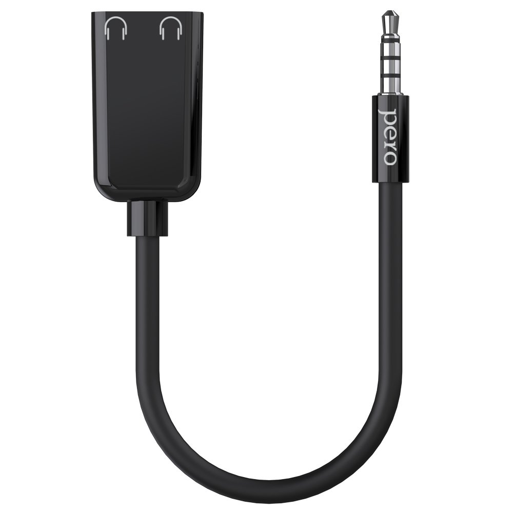 Аудио разветвитель PERO AD06 AUX SPLITTER, черный