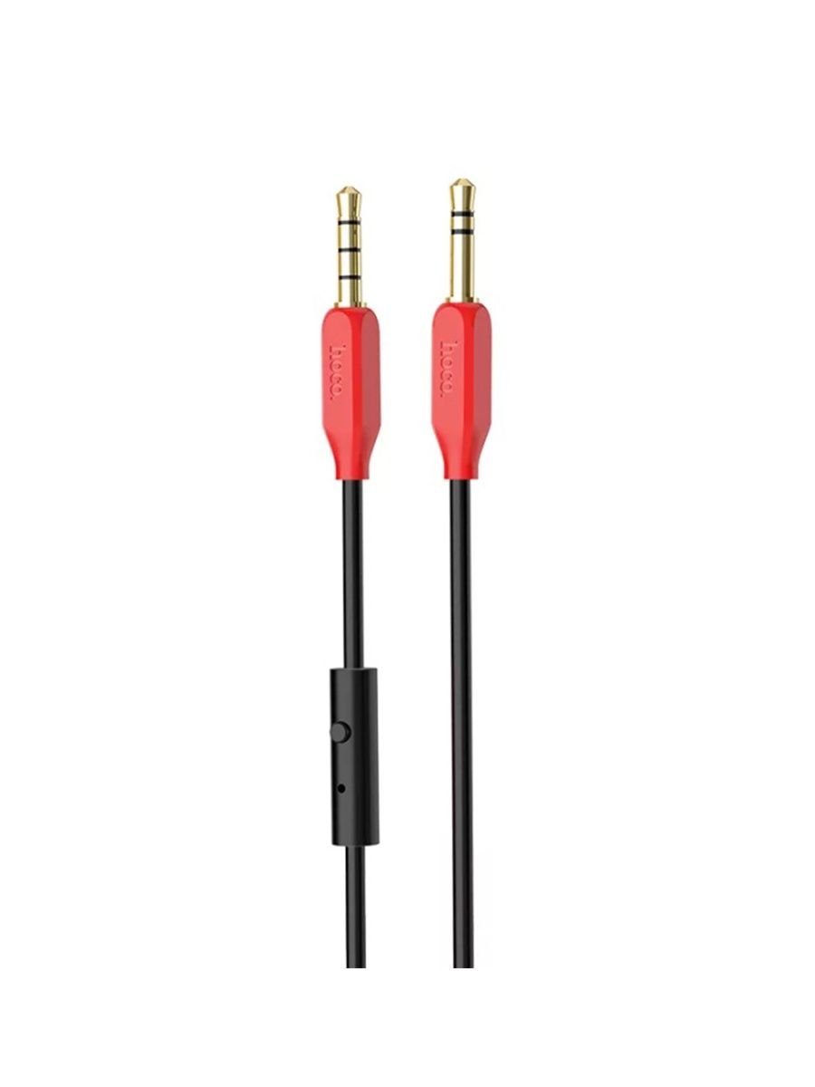 Аудио-кабель HOCO UPA12 AUX audio cable(with mic) (красный)